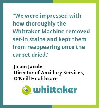 Testimonial for Whittaker Smart Care Carpet Cleaning System